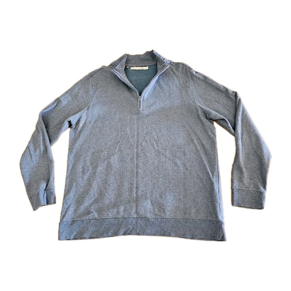 CRIQUET Austin Fleece 1/4 Zip Pullover Mens XL Blue Sweater Jacket